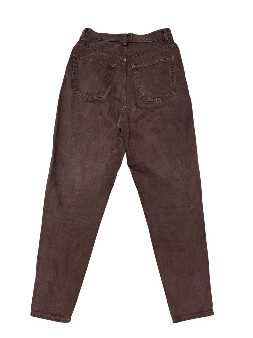 Vintage 90s Gap Reverse Fit Jeans Womens 8 Long Brown High Rise Tapered Leg